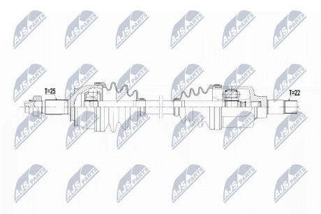 ПІВВІСЬ | CITROEN NEMO 1.4HDI 09-, PEUGEOT BIPPER 1.4 HDI 09- /ЛІВ/ NTY NPWCT069