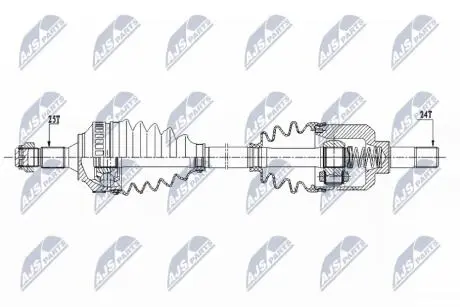 ПІВВІСЬ | CITROEN BERLINGO 96-05, PEUGEOT PARTNER 96-05, CITROEN XSARA/ZX /ЛІВ/ NTY NPWCT075