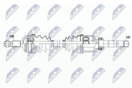 ПІВВІСЬ | CITROEN BERLINGO 20-, PEUGEOT 3008 II 1.5HDI 130KM 18-, PARTNER 20-, RIFTER 19-, OPEL COMBO 1.2 20- /ПРАВ, MTM ML6C/ NTY NPWCT091 (фото 1)