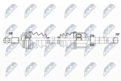 ПІВВІСЬ | CITROEN BERLINGO 20-, PEUGEOT 3008 II 1.5HDI 130KM 18-, PARTNER 20-, RIFTER 19-, OPEL COMBO 1.2 20- /ПРАВ, MTM ML6C/ NTY NPWCT091