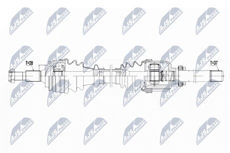 ПІВВІСЬ | CITROEN C4 PICASSO/GRAND PICASSO 1.6HDI 13- /ПРАВ,ATM/ NTY NPWCT097 (фото 1)