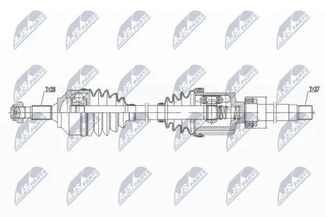 ПІВВІСЬ | CITROEN C5 III 2.0HDI,2.2HDI 09- /ПРАВ,ATM/ NTY NPWCT099