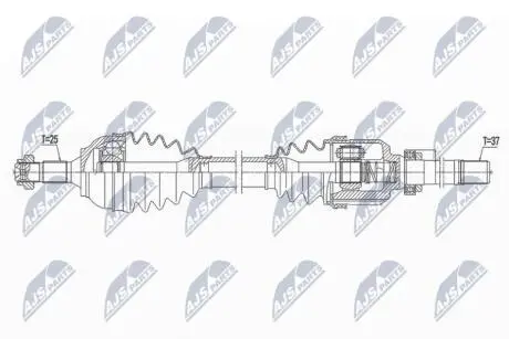 ПІВВІСЬ | CITROEN C3 II AIRCROSS 1.2T,1.5HDI 17-, OPEL CROSSLAND X 1.2T,1.5TD 18- /ПРАВ, ATM AT6/ NTY NPWCT107