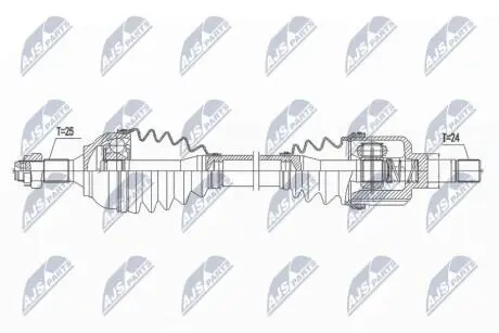 ПІВВІСЬ | CITROEN C3 II AIRCROSS 1.2T,1.6HDI 17-, C-ELYSEE 1.6HDI 100KM 14- /ЛІВ,MTM M5/ NTY NPWCT109