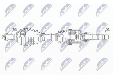 ПІВВІСЬ | CITROEN C-ELYSEE 1.6HDI 100KM 14-, PEUGEOT 301 1.6HDI 100KM 14- /ПРАВ, MTM BE4R/ NTY NPWCT111