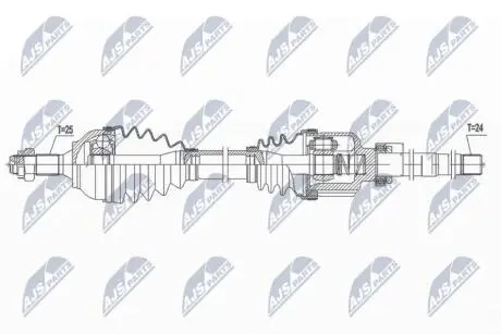 ПІВВІСЬ | CITROEN C-ELYSEE 1.6HDI 100KM 14-, PEUGEOT 301 1.6HDI 100KM 14- /ПРАВ, MTM BE4R/ NTY NPWCT111