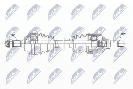 ПІВВІСЬ | CITROEN C3 II AIRCROSS 1.2T 82KM 17- /ЛІВ, MTM M5/ NTY NPWCT115