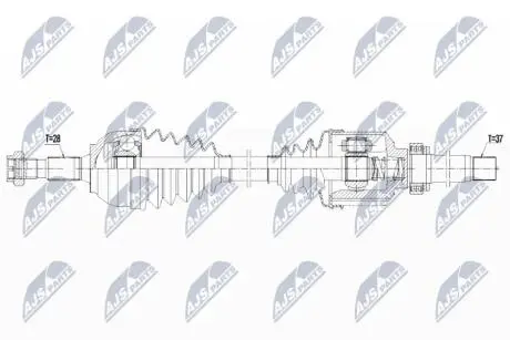 ПІВВІСЬ | CITREON DS4 2.0HDI 165KM 11-15, 2.0HDI 180KM 14-15, DS4/CROSSBACK 2.0HDI 180KM 14- /ПРАВ,ATM/ NTY NPWCT129