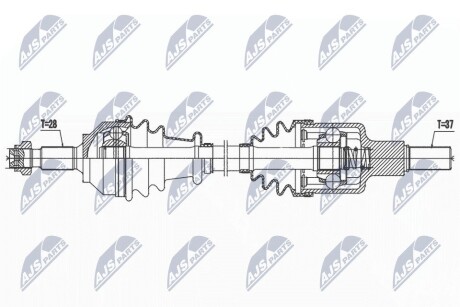 ПІВВІСЬ | CITROEN JUMPY 2.0HDI 165KM 10-16, PEUGEOT EXPERT 2.-HDI 165KM 09-, FIAT SCUDO 2.0D MULTIJET 165KM 10-16 /ЛІВ,ATM/ NTY NPWCT133 (фото 1)