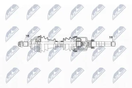 ПІВВІСЬ | CITROEN C4 PICASSO / GRAND PICASSO 2.0HDI 06- /ПРАВ,SEMI ATM/ NTY NPWCT140