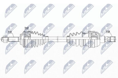 ПІВВІСЬ | CHEVROLET AVEO/DAEWOO KALOS 1.4,1.4I 16V 03- /ЛІВ,MTM/ NTY NPWDW039 (фото 1)