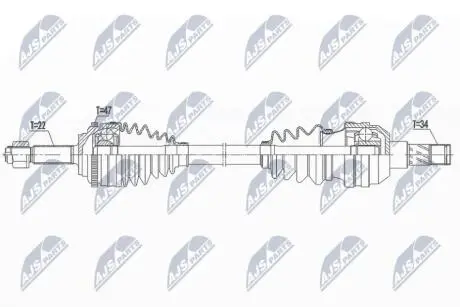 ПІВВІСЬ | CHEVROLET AVEO/DAEWOO KALOS 1.4,1.4I 16V 03- /ЛІВ,MTM/ NTY NPWDW039