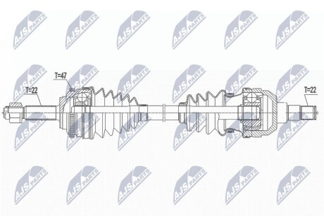 ПІВВІСЬ | CHEVROLET AVEO/DAEWOO KALOS 1.2I 16V 08- /ЛІВ,MTM/ NTY NPWDW043 (фото 1)