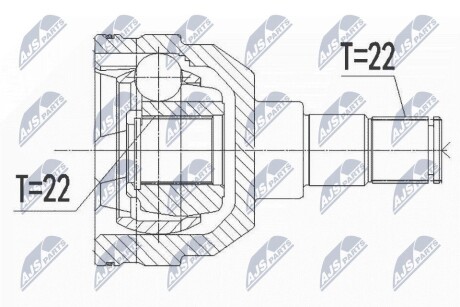 Внутренний шрус chevrolet aveo,96832203 NTY NPWDW044