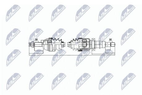 ПІВВІСЬ | FORD FOCUS I 1.4,1.6,1.8 98-04 /ПРАВ/ NTY NPWFR030