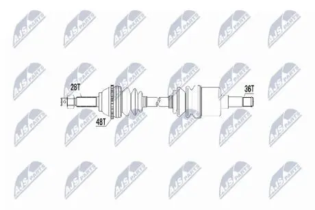 ПІВВІСЬ | FORD TRANSIT 2.0TDCI 92KW, 2.0DI 74KW 00-06 /ЛІВ, SKRZYNIA 5B/ NTY NPWFR031