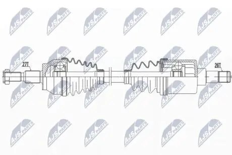 ПІВВІСЬ | FORD FOCUS/C-MAX/GRAND C-MAX 11- /ЛІВ/ NTY NPWFR045