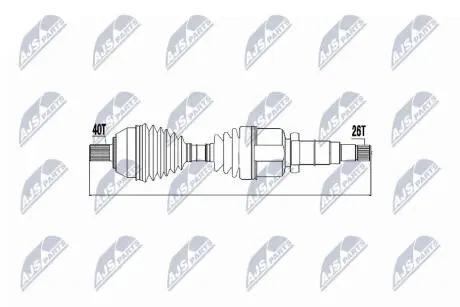 Піввісь передня права NTY NPW-FR-049