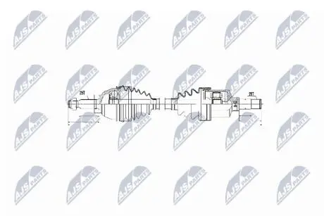 ПІВВІСЬ | FORD TRANSIT CONNECT 1.8I, 1.8TDCI 90KM 03- /ЛІВ/ NTY NPWFR055