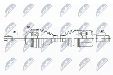 ПІВВІСЬ | FORD TRANSIT 06- /ЛІВ,SKRZYNIA 6MT/ NTY NPWFR062