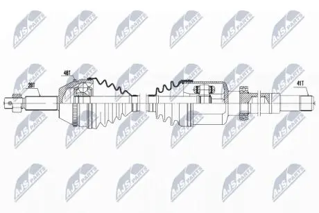 ПІВВІСЬ | FORD TRANSIT 06- /ПРАВ,SKRZYNIA 6MT/ NTY NPWFR063