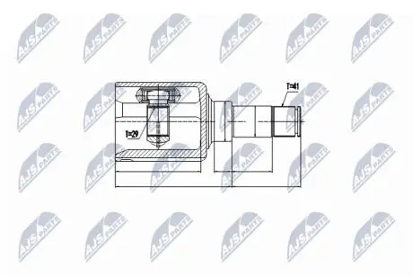 Внутренний шрус ford transit 310 tourneo custom,1774279 NTY NPWFR077