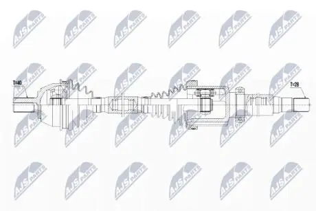 ПІВВІСЬ | FORD ENG.2.0TDCI GALAXY/S-MAX/MONDEO IV 10- /ПРАВ,SKRZYNIA MPS6/ NTY NPWFR080