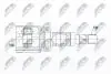 ШАРНІР РІВНИХ КУТОВИХ ШВИДКОСТЕЙ | FORD FOCUS II 2.5ST 05-12, VOLVO S40II/V50 2.4I/T5, C30 D3/D4/T5, C70II 2.4I/T5 /ПРАВ,MTM/ NTY NPWFR083 (фото 1)
