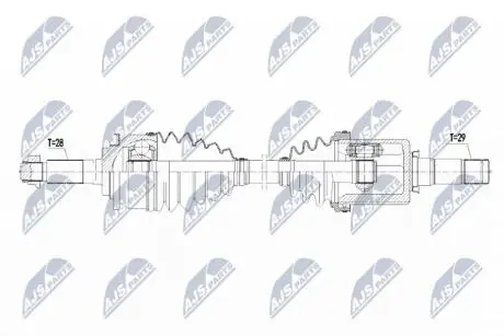 ПІВВІСЬ | FORD RANGER 2.2TDCI,3.2TDCI 11- /ПЕРЕД,ЛІВ,MTM/ATM/ NTY NPWFR088