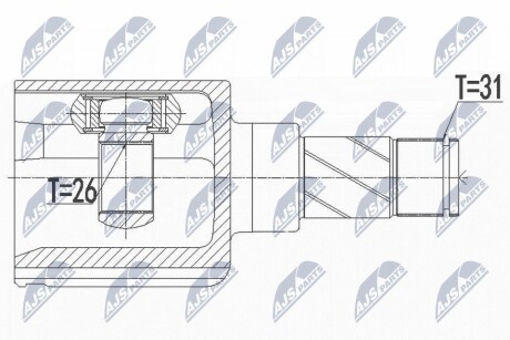 Внутренний шрус ford 2.2tdci mondeo iv 08 smax,1726452 NTY NPWFR091