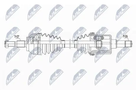 ПІВВІСЬ | FORD KUGA 2.0TDCI 2WD/4WD 13- /ПЕРЕД,ЛІВ,MTM/ NTY NPWFR101