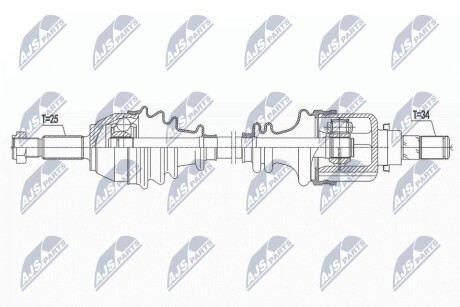 ПІВВІСЬ | FORD FOCUS III 1.6TI 10-, FIESTA 1.0T,1.6TI 12-, B-MAX 1.6TI 12- /ЛІВ,ATM/ NTY NPWFR103