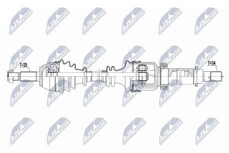 ПІВВІСЬ | FORD FOCUS III 1.6TI 10-, FIESTA 1.0T,1.6TI 12-, B-MAX 1.6TI 12- /ПРАВ,ATM/ NTY NPWFR105