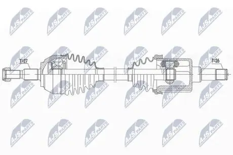 ПІВВІСЬ | FORD KUGA 2.0TDCI 2WD/4WD 08-12 /ПЕРЕД,ЛІВ,MMT6/ NTY NPWFR117