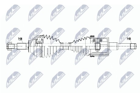 ПІВВІСЬ | FORD EXPLORER 3.5 2WD/4WD 11-19 /ПЕРЕД ЛІВ/ NTY NPWFR123 (фото 1)