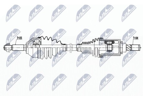 ПІВВІСЬ | FORD ECOSPORT 1.5TI 13- /ПРАВ,ATM/ NTY NPWFR125