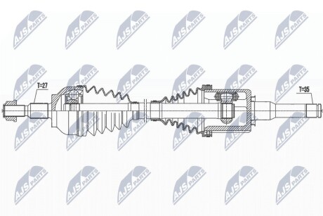 ПІВВІСЬ | FORD KUGA II/ESCAPE 1.5T, 1.6T,2.0T 12- /ЛІВ,ПЕРЕД,ATM/ NTY NPWFR133