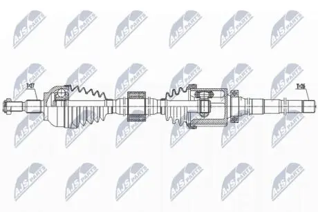 ПІВВІСЬ | FORD KUGA II 2.0TDCI 4WD 13- /ПЕРЕД,ПРАВ MTM/ NTY NPWFR137