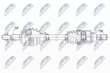 ПІВВІСЬ | FORD FOCUS III/C-MAX/GRAND C-MAX 1.6TI 125KM /ЛІВ,ATM/ NTY NPWFR139