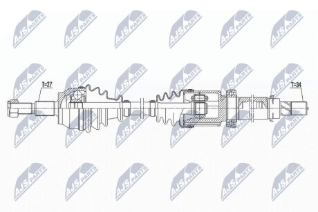 ПІВВІСЬ | FORD FOCUS III/C-MAX/GRAND C-MAX 1.6TI 125KM /ПРАВ,ATM/ NTY NPWFR141