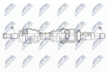 ПІВВІСЬ | FORD FOCUS 2.0TDCI 10-, C=MAX/GRAND C-MAX II 2.0TDCI 10-, TRANSIT CONNECT/TOURNEO CONNECT 1.6TDCI 13- /ПРАВ,MTM/ NTY NPWFR145