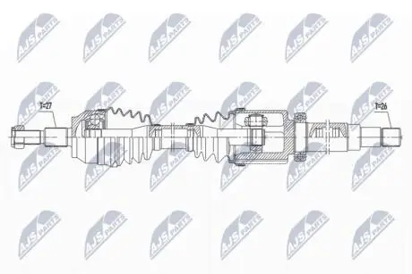 ПІВВІСЬ | FORD FOCUS 2.0TDCI 10-, C=MAX/GRAND C-MAX II 2.0TDCI 10-, TRANSIT CONNECT/TOURNEO CONNECT 1.6TDCI 13- /ПРАВ,MTM/ NTY NPWFR145