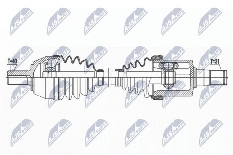 ПІВВІСЬ | FORD MONDEO IV 2.3 07-, GALAXY 2.3 06-, S-MAX 2.3 06- /ЛІВ,ATM/ NTY NPWFR155