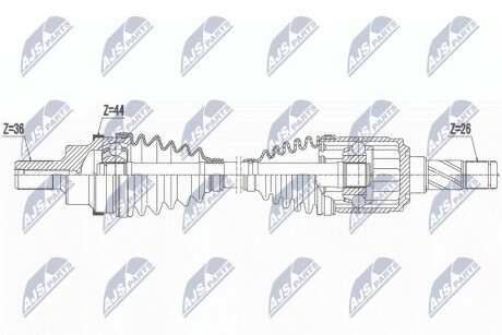 ПІВВІСЬ | FORD KUGA I 2.0TDCI 4X4 08-, VOLVO AWD XC60 08-17, S60II/V60I 10-, S80II/V70III 06-, XC70II 07- /ЗАД,L=P/ NTY NPWFR159 (фото 1)