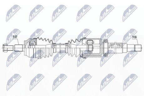 ПІВВІСЬ | FORD TOURNEO/GRAND TOURNEO CONNECT 1.5TDCI 15-, 1.6TDCI 13-, TRANSIT CONNECT 1.5TDCI 16-, 1.6TDCI 13- /ПРАВ,MTM/ NTY NPWFR163 (фото 1)