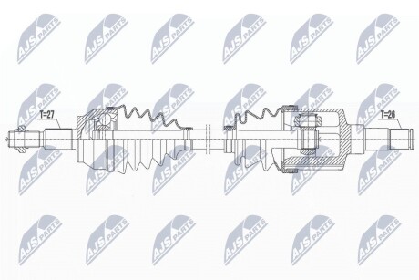 ПІВВІСЬ | FORD TOURNEO/GRAND TOURNEO CONNECT 1.5TDCI 15-, 1.6TDI 13-, TRANSIT CONNECT 1.5TDCI 15-, 1.6TDCI 13- /ЛІВ,MTM/ NTY NPWFR164 (фото 1)