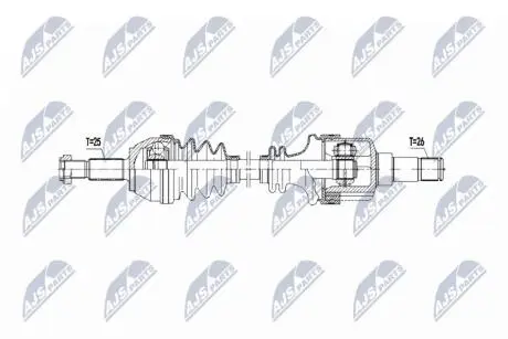ПІВВІСЬ | FORD FIESTA 1.4 08- /ЛІВ,ATM/ NTY NPWFR165