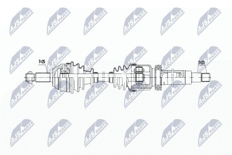 ПІВВІСЬ | FORD ENG. 1.0T ECOBOOST FIESTA 12-, B-MAX 12- /ПРАВ,MTM/ NTY NPWFR168