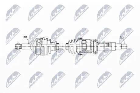 ПІВВІСЬ | FORD ENG. 1.0T ECOBOOST FIESTA 12-, B-MAX 12- /ПРАВ,MTM/ NTY NPWFR168