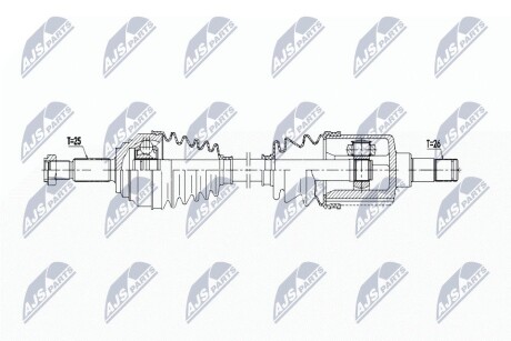 ПІВВІСЬ | FORD FIESTA 1.6ST 13- /ЛІВ,MTM/ NTY NPWFR169